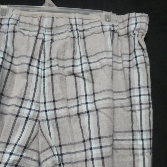 Plaid Flannel Lounge Pants | Front Button Detail | Stretchy Waistband | Unisex - Picture 11 of 15